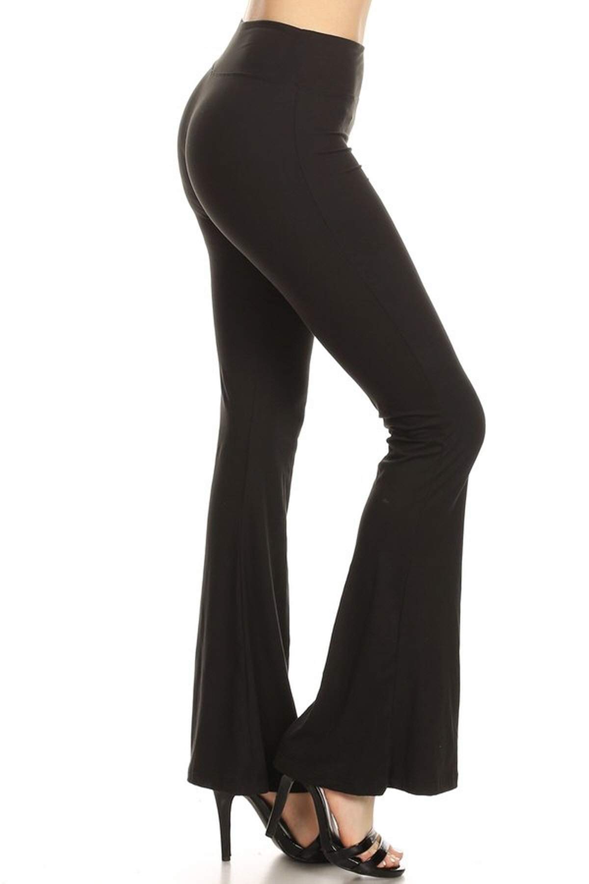 Leggings Depot Women's Flared Palazzo Pants - Wide Leg Lounge & Work Pants for Casual Comfort | Perfect for Yoga, Office & Everyday Wear