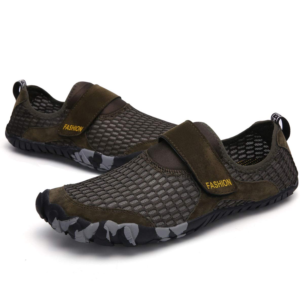 CHICLOVEY Men's Quick Dry Water Shoes - Breathable Mesh Slip On Aqua Sneakers for Swimming, Beach, Pool & Water Sports | Lightweight Athletic Shoes for Men