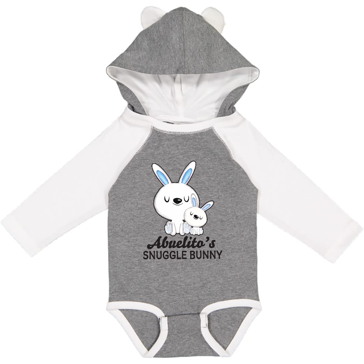 Inktastic Abuelitos Snuggle Bunny Easter Long Sleeve Baby Bodysuit - Perfect for Easter Photos, Family Gatherings & Holiday Outfits