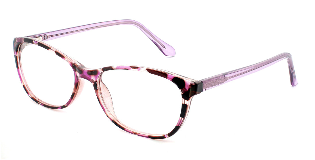 Purple Tortoise Rectangle Glasses GTR 2113 - Stylish Retro Eyeglasses for Men & Women - Perfect for Reading, Work, and Fashion Accessories