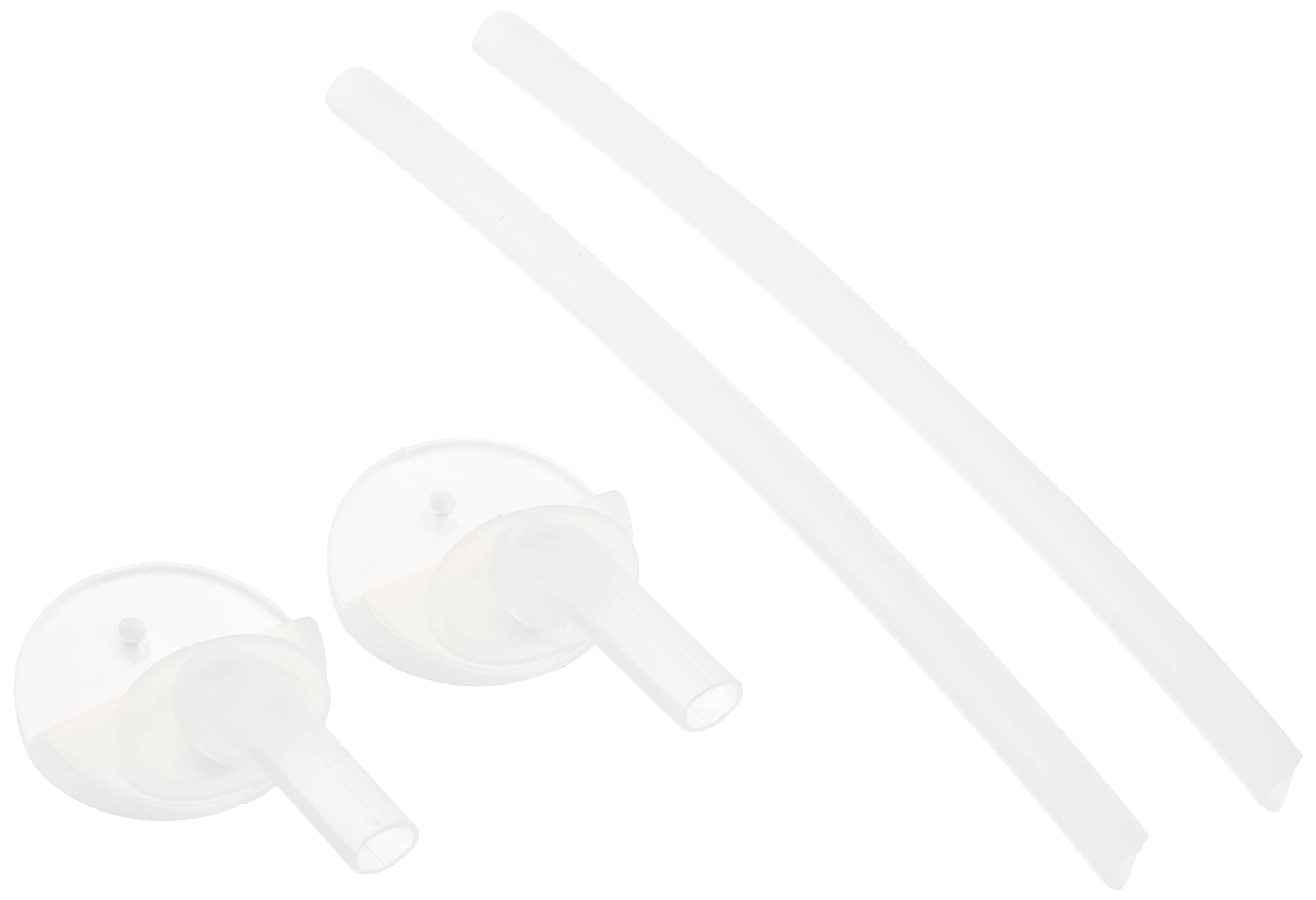 AM18-STW Animal Shaped Reusable Drinking Straws - 5.7 Inch (14.5cm) Eco-Friendly Silicone Straws for Kids - Set of 4 (2 Mouth Straws + 2 Medium Straws) - Perfect for Parties, Home & Travel Use