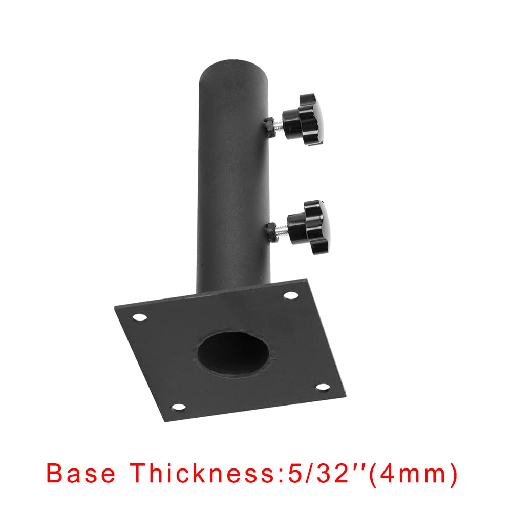 Heavy Duty Steel Outdoor Umbrella Base - Universal Umbrella Holder Stand for Patio, Deck, Balcony, Picnic Tables & Docks | Weather-Resistant Lune Umbrella Mount for Outdoor Use in Gardens, Poolside & Backyard Relaxation