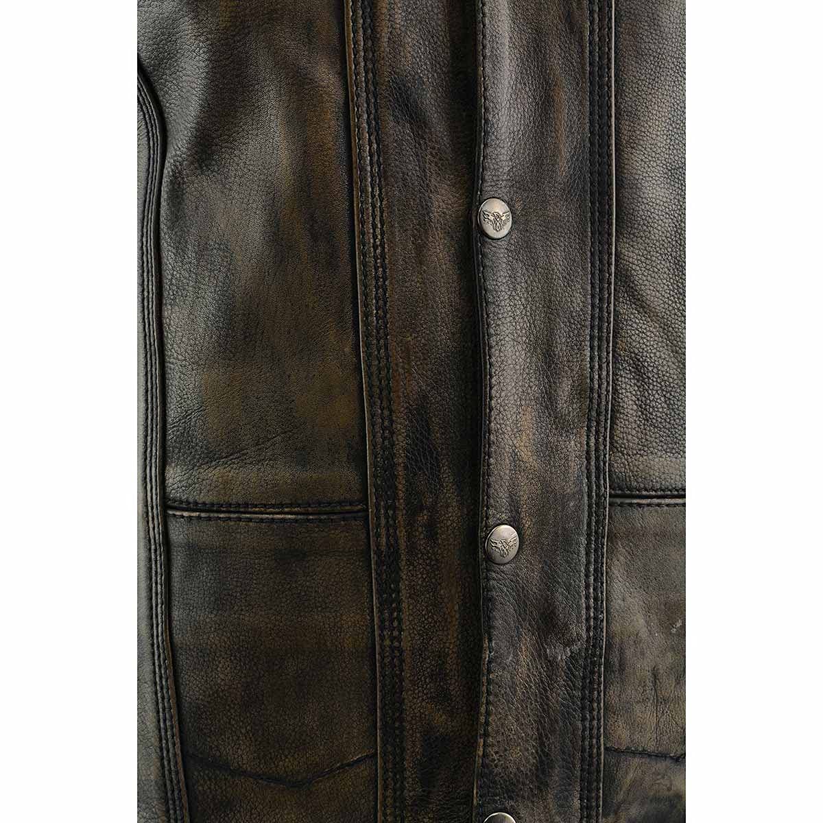 Milwaukee Leather MLM3540 Men's Roulette Distressed Brown Motorcycle Vest with 10 Pockets | Biker Jacket for Harley Davidson & Cruiser Riders | Perfect for Motorcycle Clubs, Rallies & Outdoor Riding