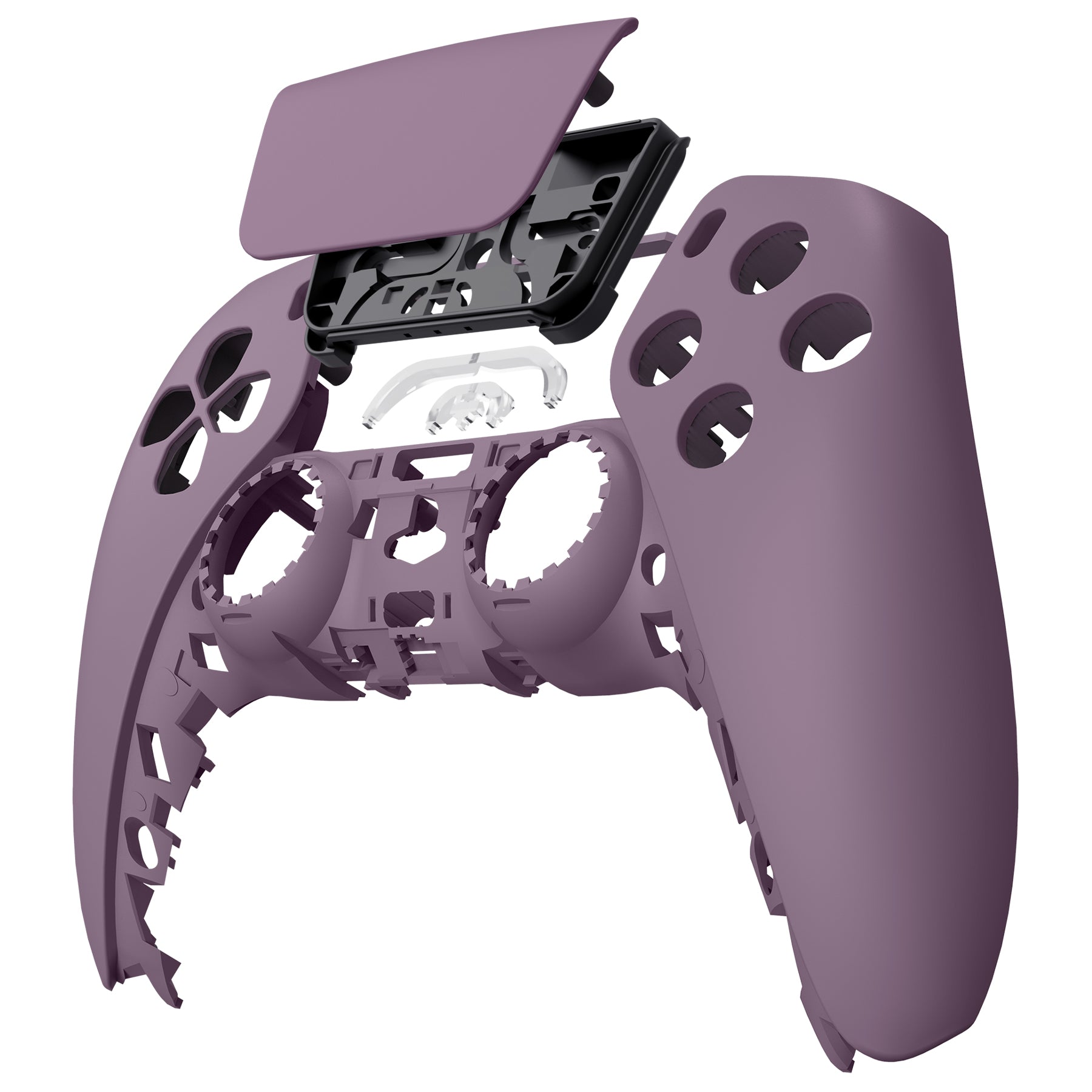 eXtremeRate Dark Grayish Violet Touchpad Front Housing Shell for PS5 Controller BDM-010/020/030/040/050 - DIY Replacement Faceplate & Custom Touch Pad Cover (ZPFP3018G3) - Perfect for Gaming Enthusiasts & Controller Customization