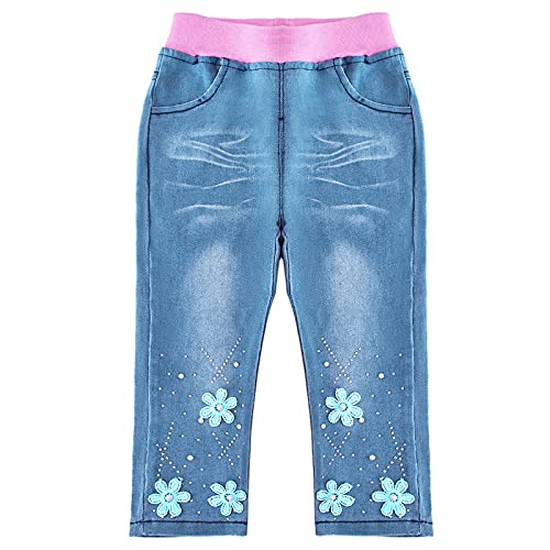 3-Piece Baby Girls Spring & Fall Outfit Set - Long Sleeve T-Shirt, Denim Jacket & Jeans | Cute Toddler Clothes for Playdates & Family Photos