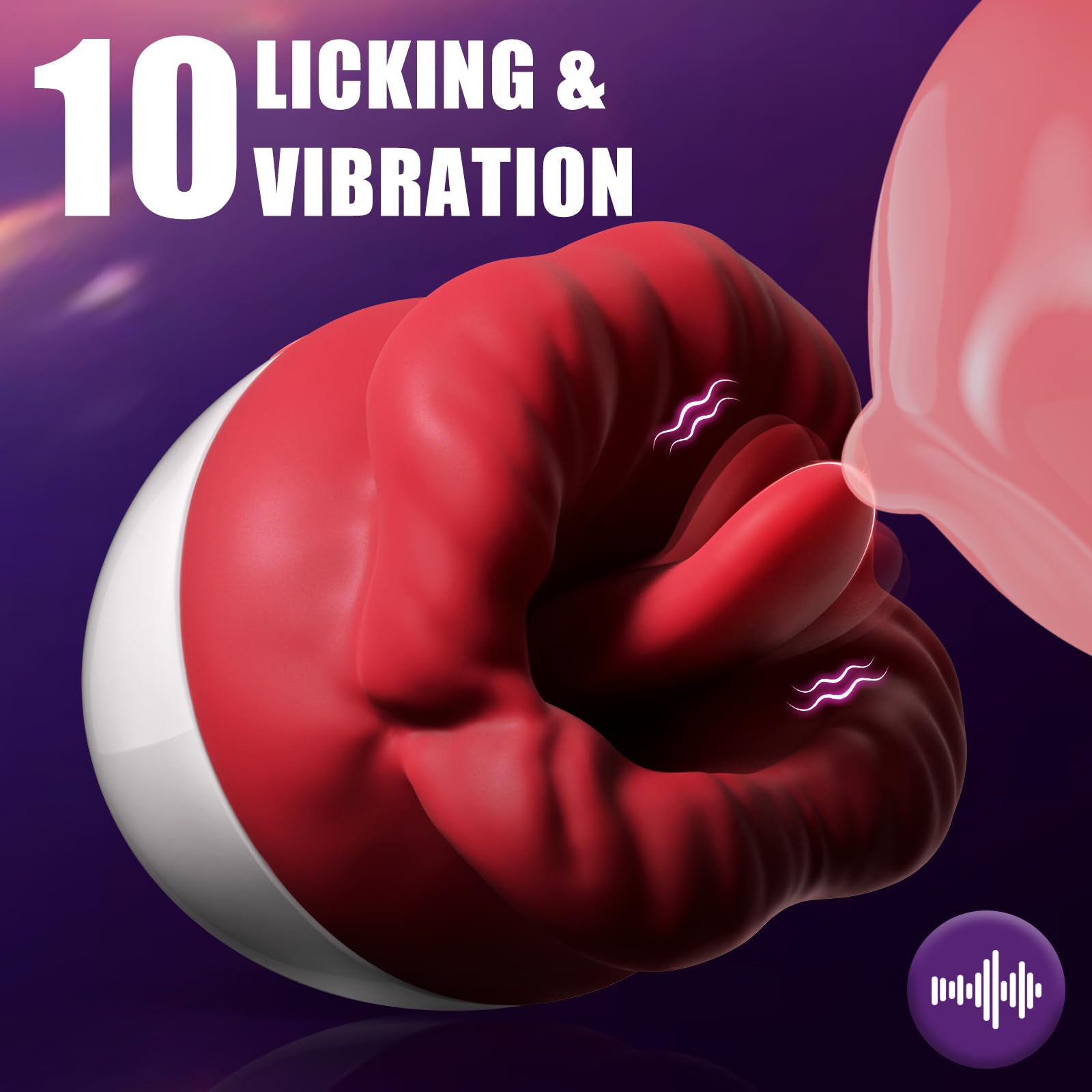 Premium Rose Vibrator for Women - 10 Vibration & 10 Tongue Licking Modes, Clitoral & G-Spot Stimulator, Adult Sex Toy for Solo Play & Couples Pleasure | Perfect for Valentine's Gift, Anniversary & Romantic Nights