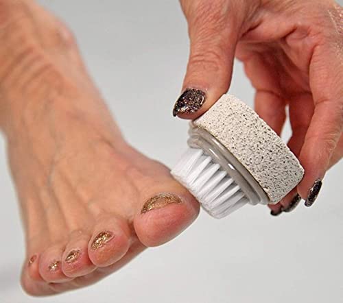 2 in 1 Foot Brush with Pumice Stone - Exfoliating Callus Remover for Soft Smooth Feet - Perfect for Pedicure, Home Spa & Dead Skin Care