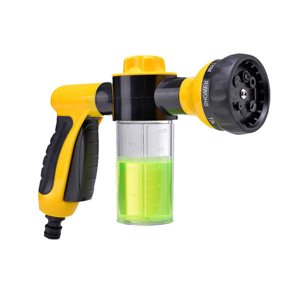 Premium Foam Cleaning Gun for Car Wash - Adjustable Soap Foam Sprayer with Quick Coupling, Fits Any Garden Hose - Perfect for Auto Detailing, Home Cleaning & Outdoor Washing (Includes Microfiber Towel & Wash Brush)
