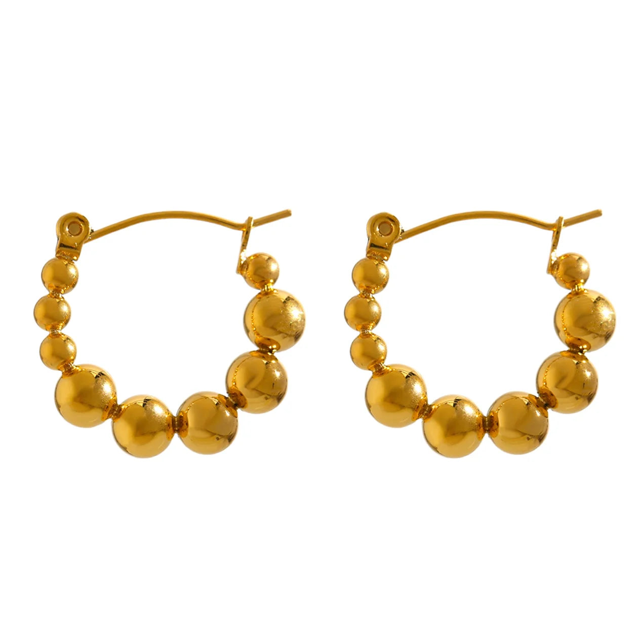 Lauren Kenzie Mini Bubble Hoop Earrings - Trendy Gold Plated Small Hoop Earrings for Women | Perfect for Everyday Wear, Parties & Gifting