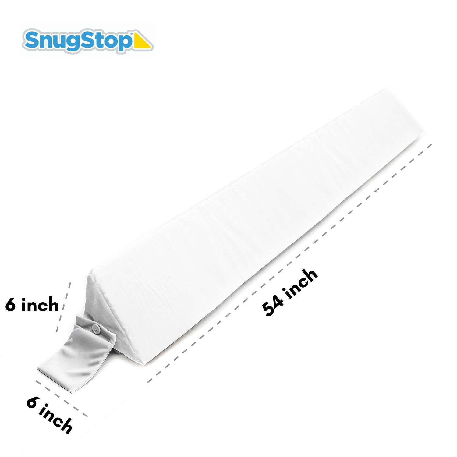 SnugStop The Original Bed Wedge Pillow - Headboard Gap Filler for Mattress Support, Triangle Wedge Pillow to Prevent Pillow Loss - Perfect for Back Support, Reading & Watching TV in Bed (Full Size)
