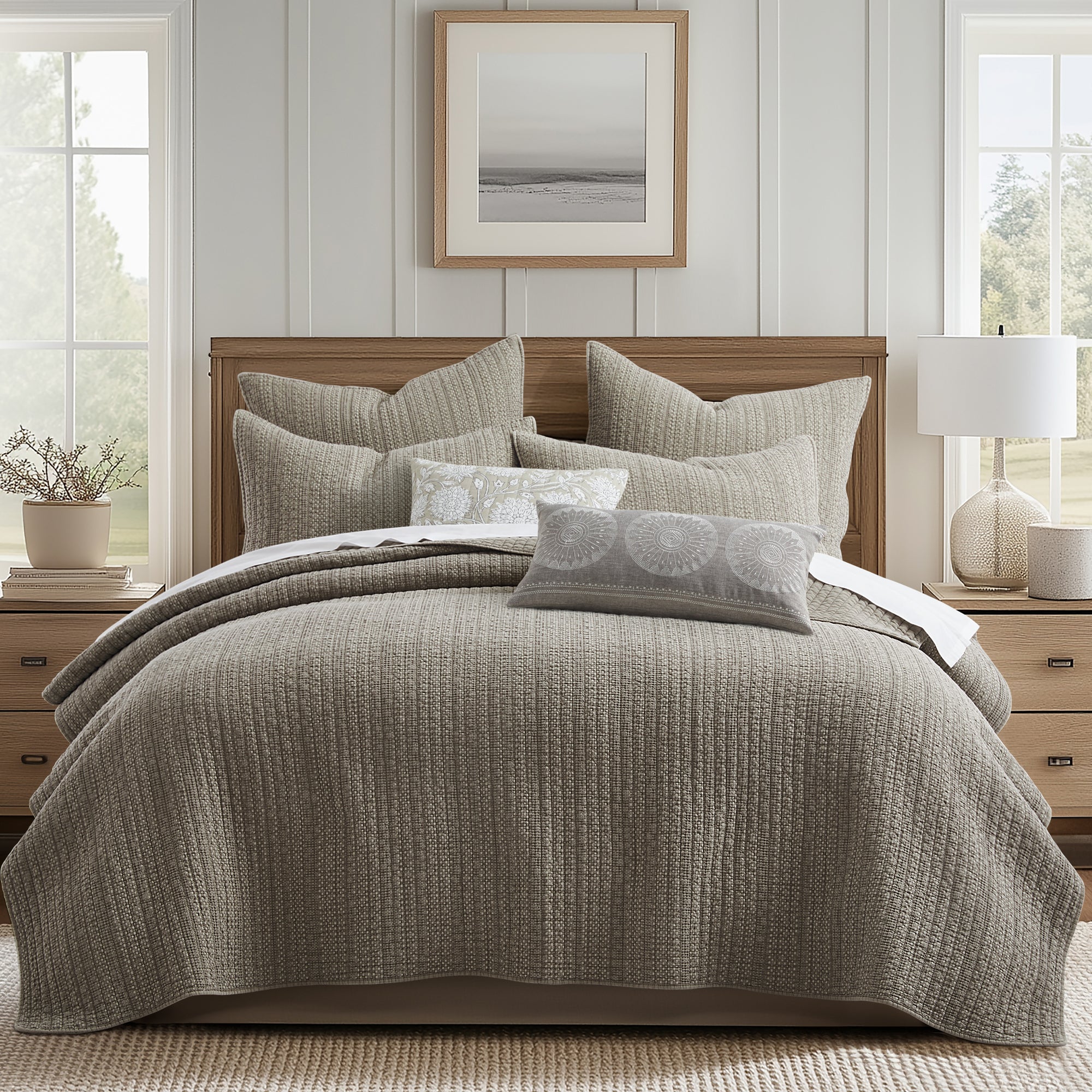 Premium Loden Quilt Set - Soft & Breathable Bedding Collection - Queen/King Size - Perfect for Cozy Bedrooms & Guest Rooms