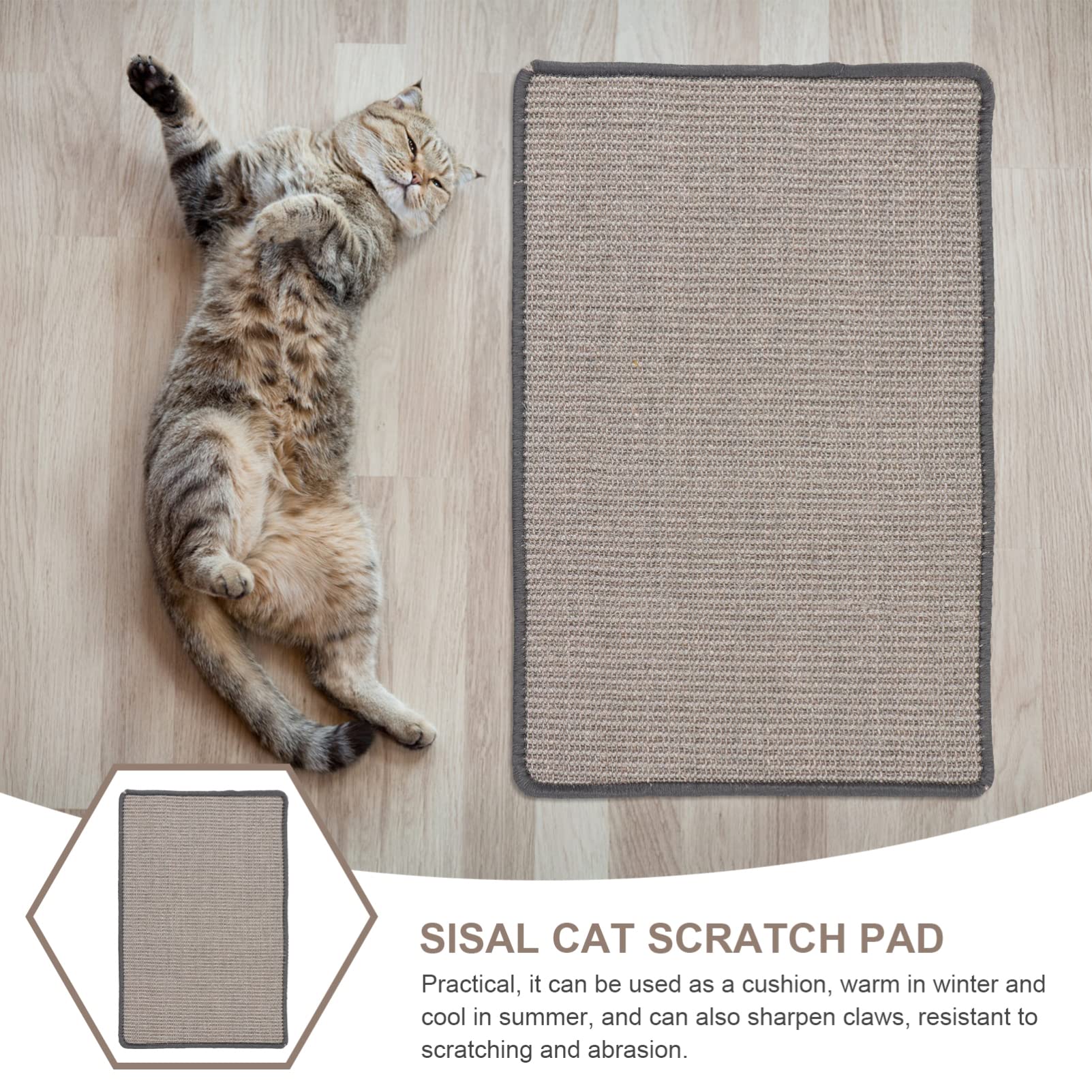 Natural Sisal Cat Scratching Mat - Sofa Protector for Home & Office