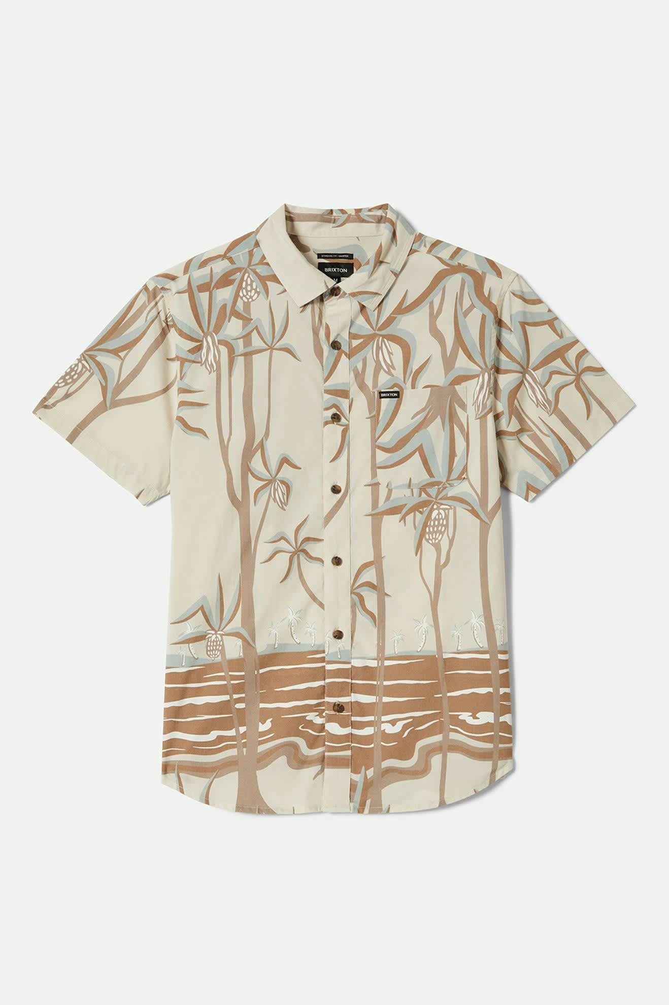 Charter Print Short Sleeve Shirt - Whitecap Scenic Trip Design | Casual Summer Wear for Men | Perfect for Beach Outings, Vacation Travel & Outdoor Adventures