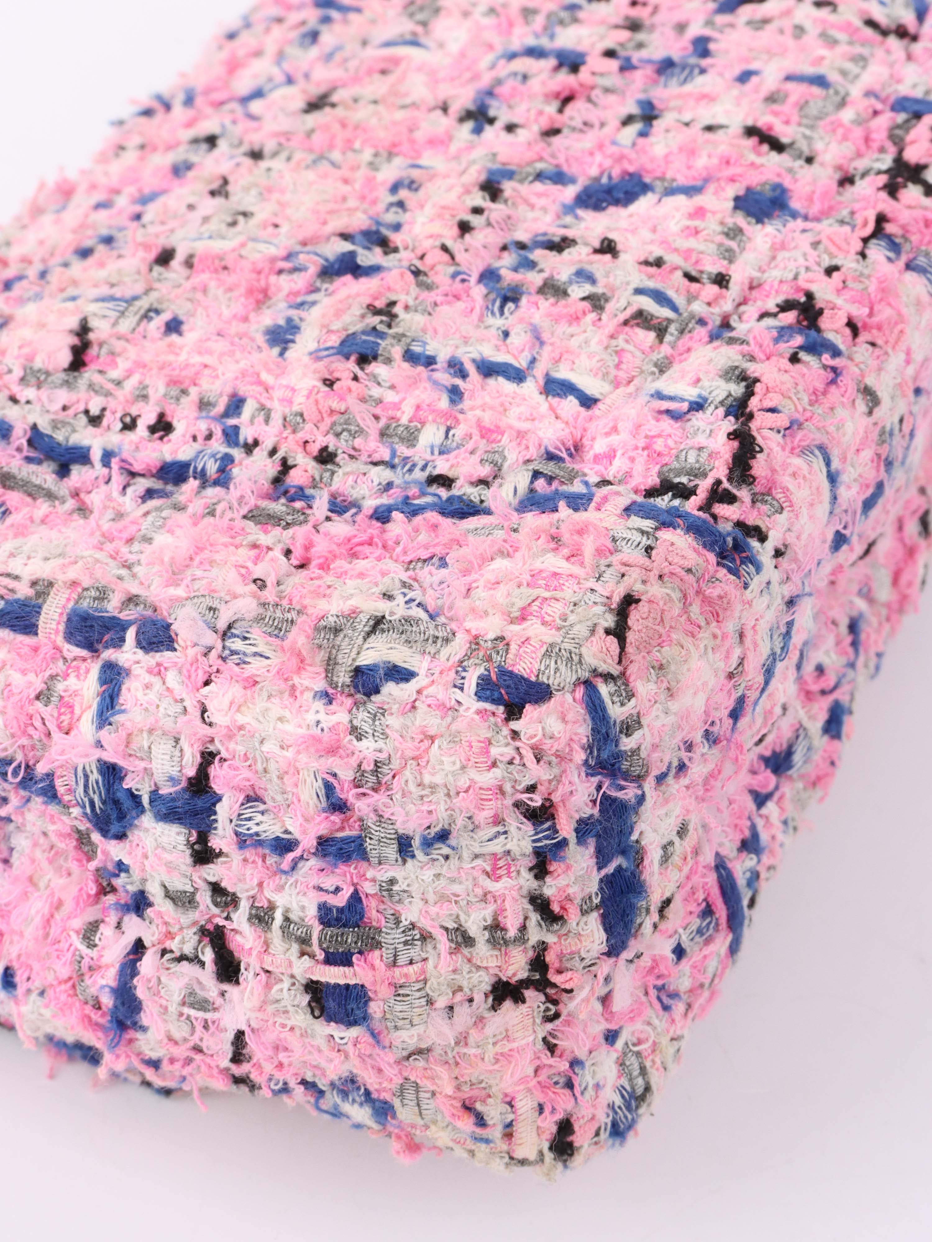 Chanel Pink & Blue Tweed Mini Rectangular Classic Flap Bag - Luxury Designer Handbag for Women | Perfect for Parties, Weddings & Special Occasions