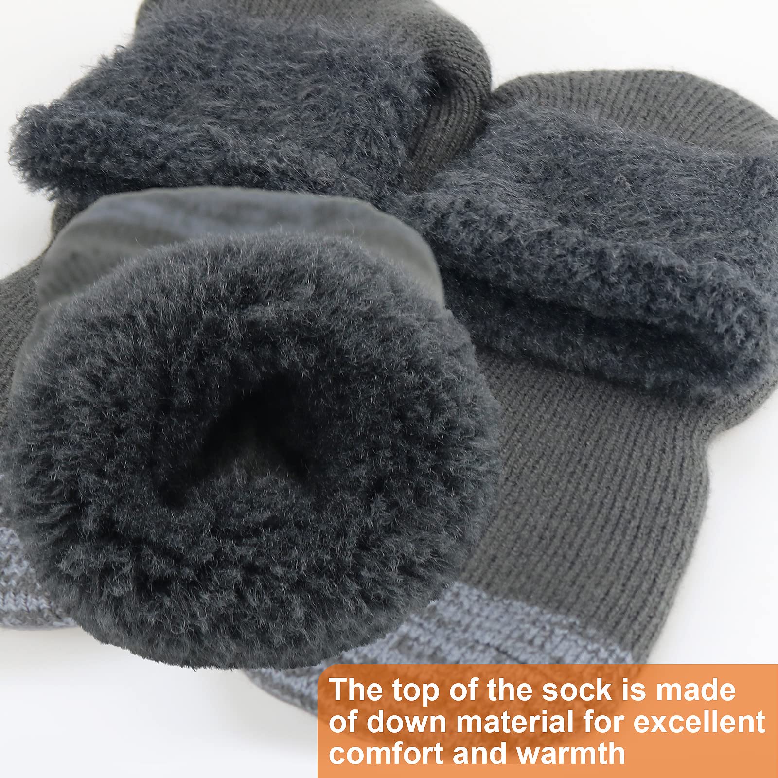 2 Pairs Non-Slip Slipper Socks for Men & Women - Warm Fluffy House Socks with Silicone Grips, Cozy Thickened Sleeping Socks for Winter - Perfect for Home, Office & Travel Comfort