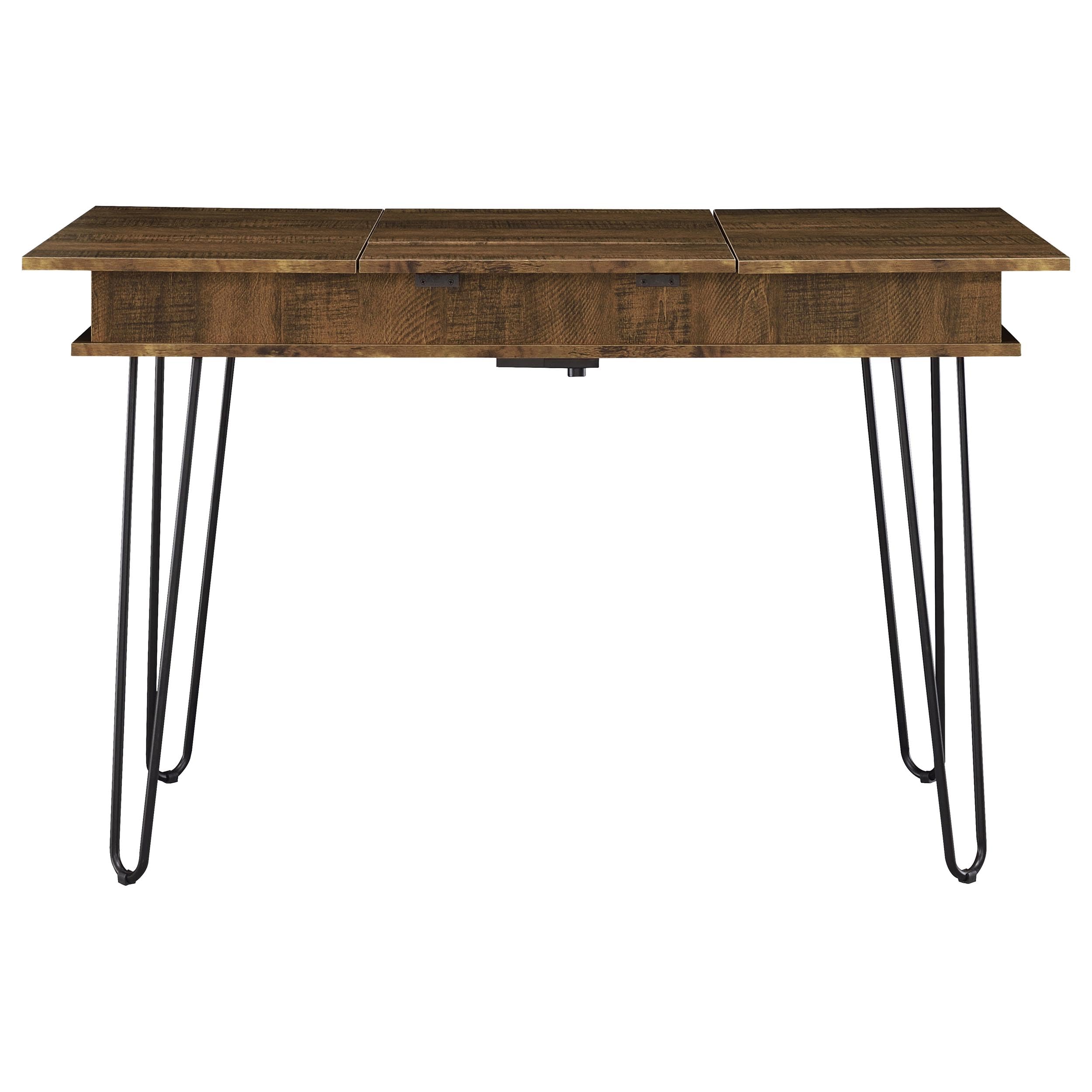 Coaster Furniture Sheeran 4-Drawer Writing Desk with Hidden Storage - Rustic Amber Finish - 47.25