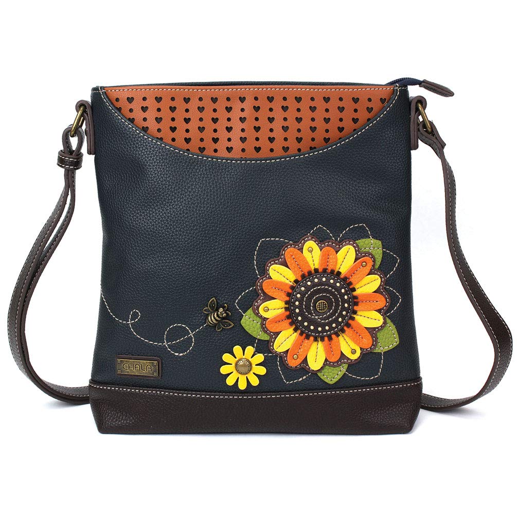 CHALA Sunflower Print Messenger Bag for Women - Stylish Crossbody Purse for Daily Use, Work, and Travel | Perfect Gift for Flower Lovers