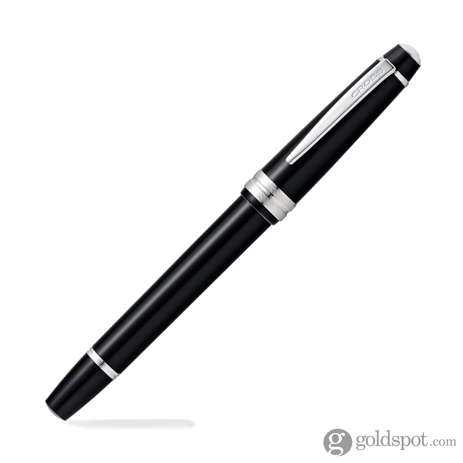 Premium Cross Bailey Light Fountain Pen - Glossy Black Resin with Chrome Trim - Smooth Writing for Professionals & Students - Ideal for Office, School & Gift Giving