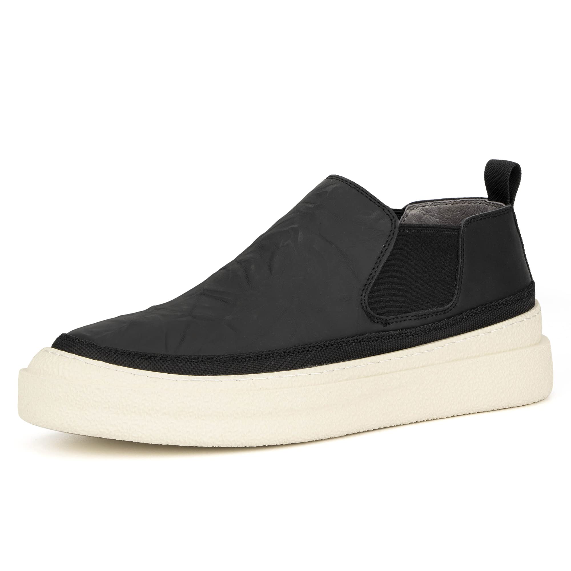 Eco-Friendly Men's Low-Top Casual Sneakers - Recycled Canvas Flatform Walking Shoes with Non-Slip Wedge Rubber Outsole | Comfortable Round Toe Design for Easy On/Off | Perfect for Daily Wear, Gym, Travel & Outdoor Activities