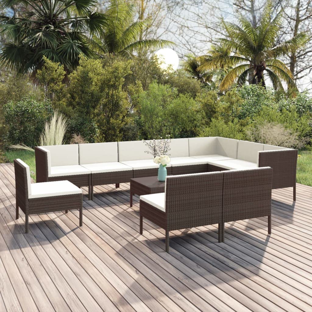 Modern Outdoor Patio Lounge Set with Cushions - 5-Piece Waterproof Wicker Sectional Sofa Conversation Set for Backyard, Deck, Poolside, Garden & Sunroom - Perfect for Relaxing, Entertaining & Outdoor Dining