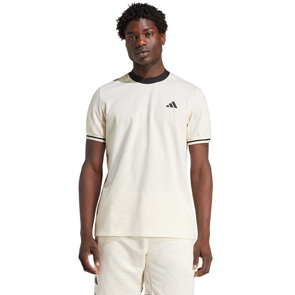 Adidas Men's Heritage Tee - Classic White Cotton T-Shirt for Casual Wear & Street Style | Gym, Lounge & Everyday Outfits