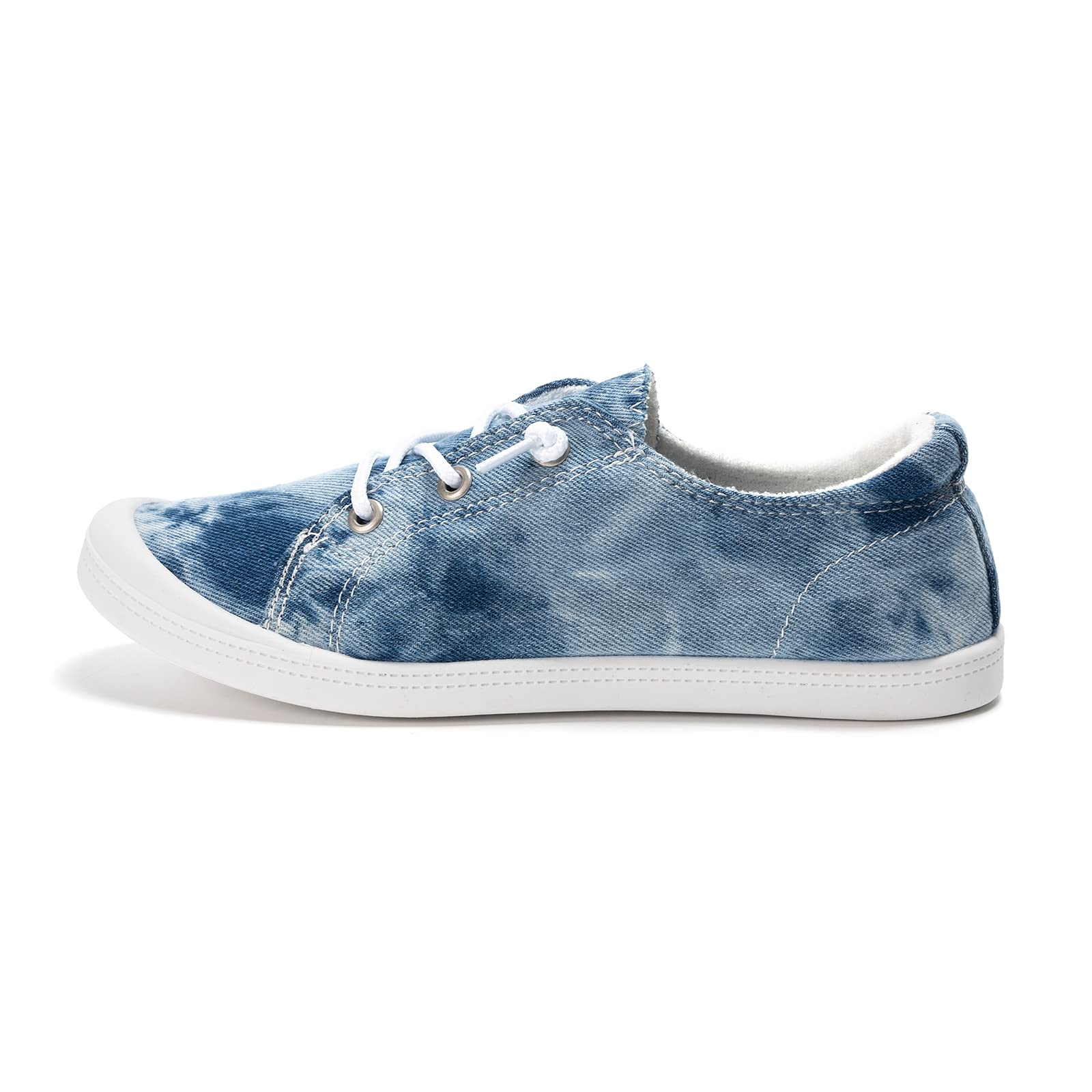 FUNKYMONKEY Women's Comfort Low Top Canvas Slip-On Sneakers - Classic Casual Walking Shoes for Everyday Wear, Travel & Light Exercise