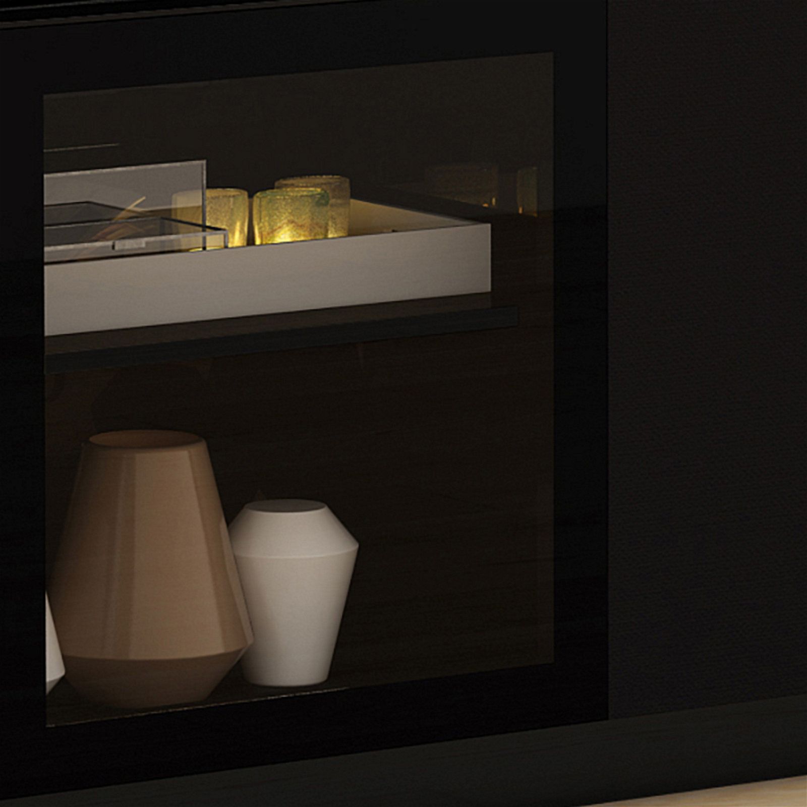 Tauris PLATINUM 225cm Black Home Theater TV Stand - Perfect for Living Room Entertainment Systems & Home Theater Setups