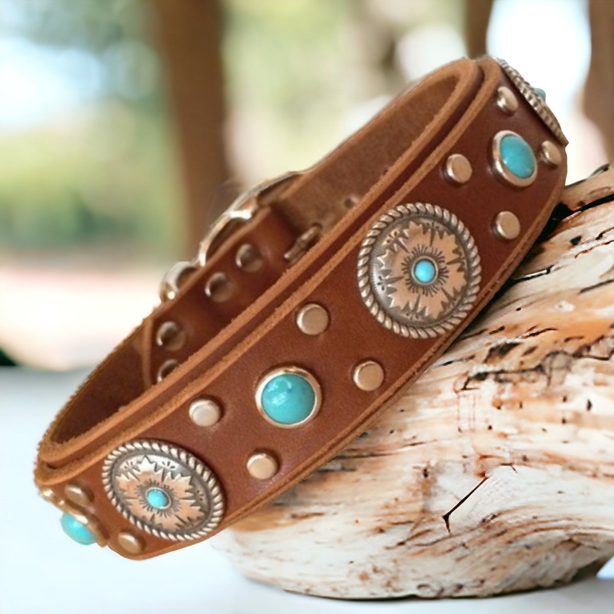 Premium Mojave Leather Dog Collar - Adjustable, Durable & Stylish for Small to Large Dogs - Perfect for Daily Walks, Training & Outdoor Adventures