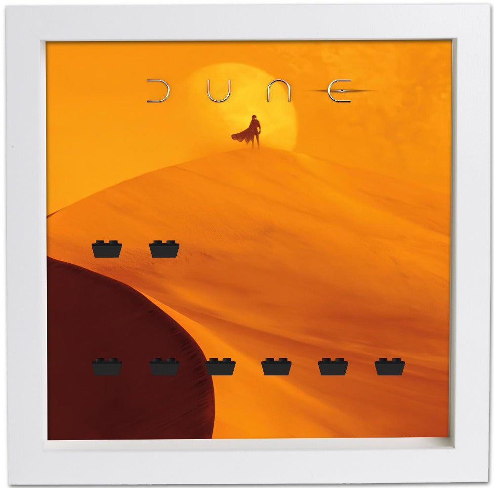 Lego® Dune Minifigures Display Frame - Arrakis Themed Collectible Stand for Lego Minifigures | Perfect for Home Decor, Office Display & Gift for Dune Fans