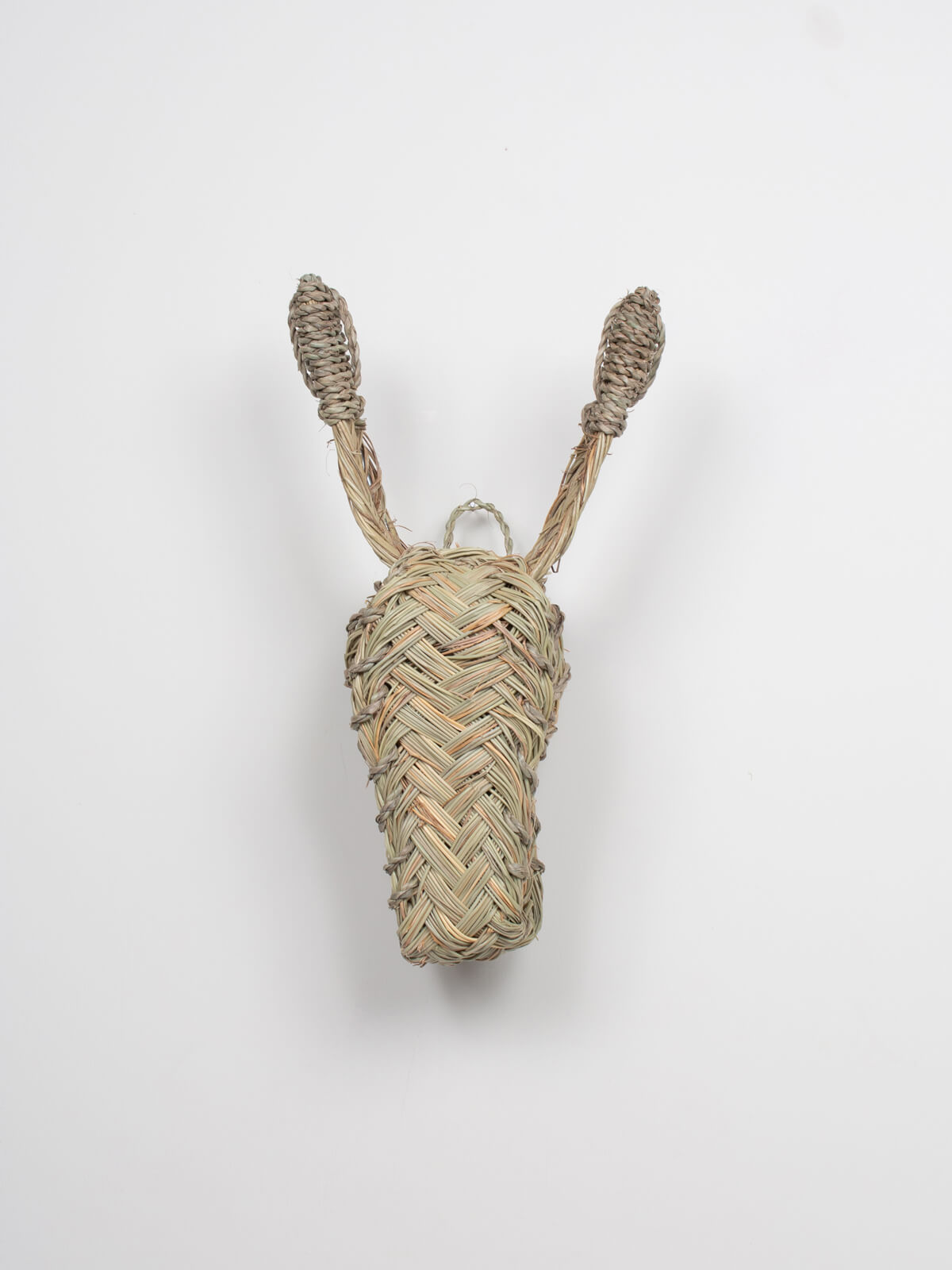 Mini Woven Donkey Head - Handmade Animal Decor for Wall, Nursery, Kids Room - Perfect for Farmhouse, Bohemian & Rustic Home Decor