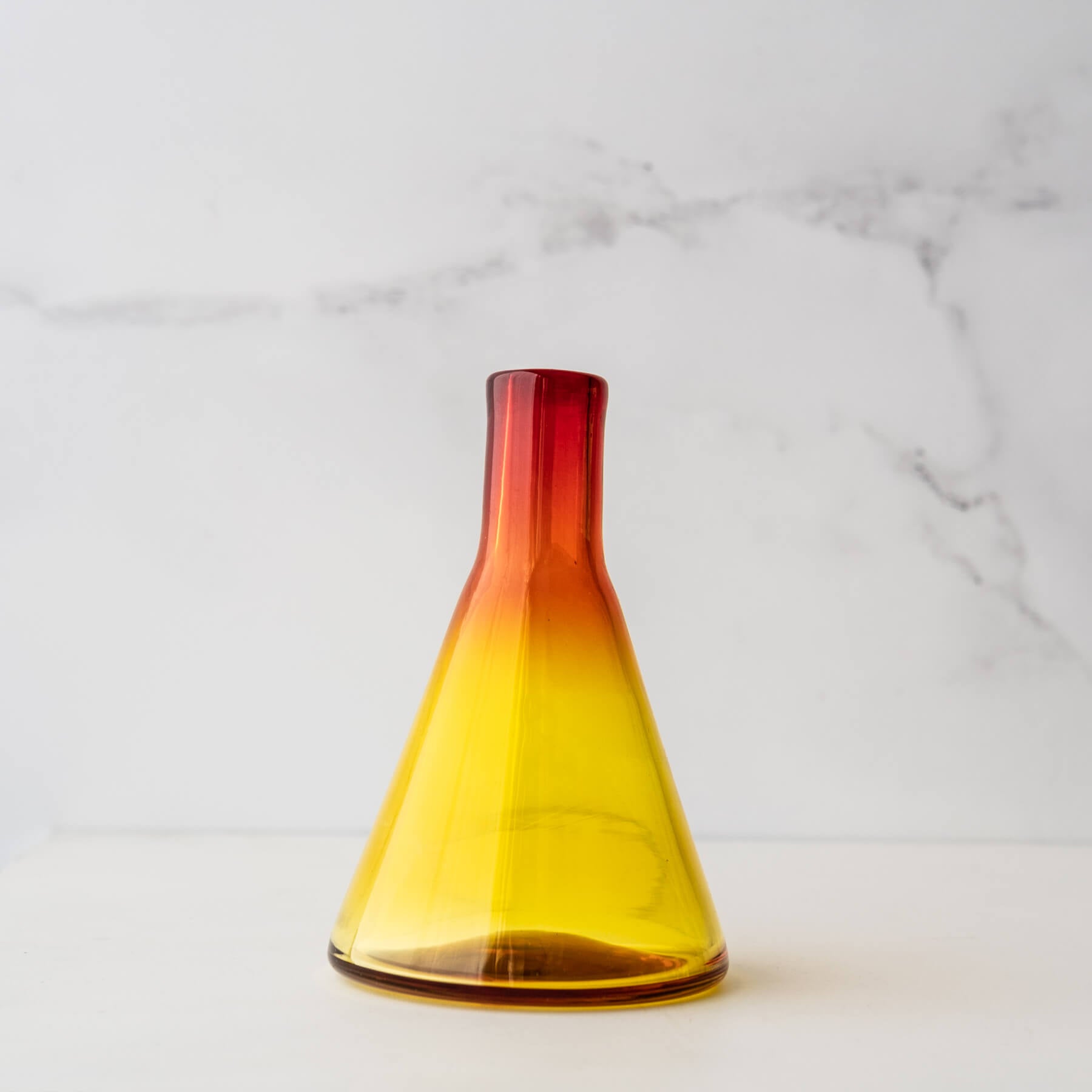 1223 Beaker Bud Vase - Tangerine Orange Glass Flower Vase for Home Decor, Wedding Centerpieces & Tabletop Arrangements