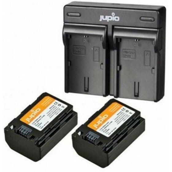 Jupio Dual Battery Charger Kit with 2x NP-FZ100 2040mAh Batteries for Sony Alpha Digital Cameras - Perfect for Travel, Vlogging & Professional Photography