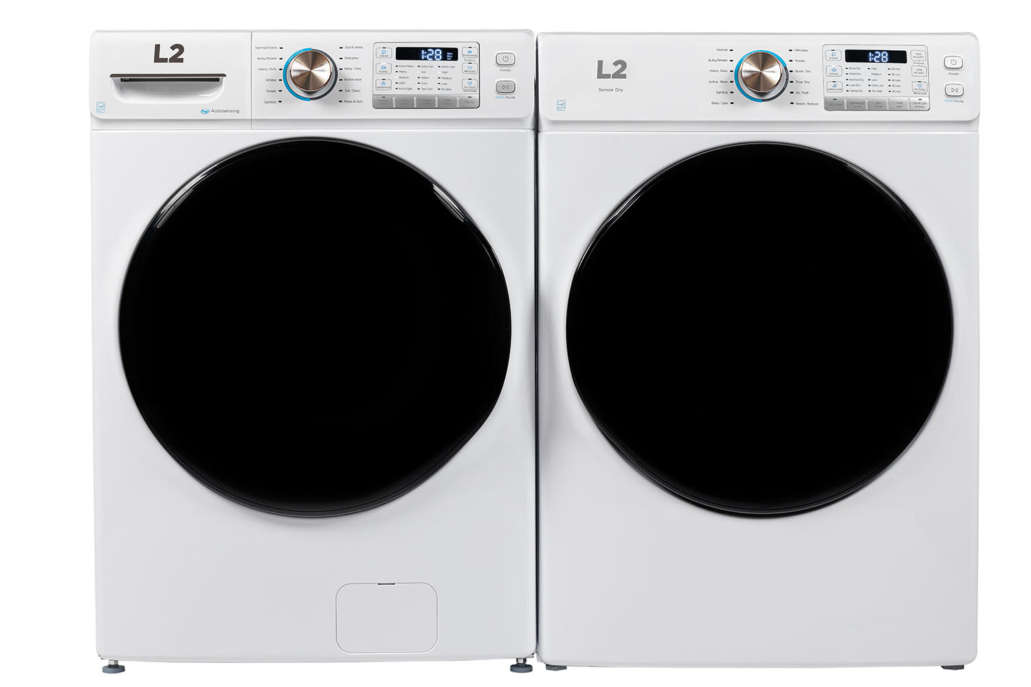 Energy Efficient 5.2 Cu. Ft White Front Load Washer & 8.0 Cu. Ft Electric Dryer Set - LF52N3AWW/LE52N3AWW - Perfect for Laundry Rooms, Apartments & Small Homes
