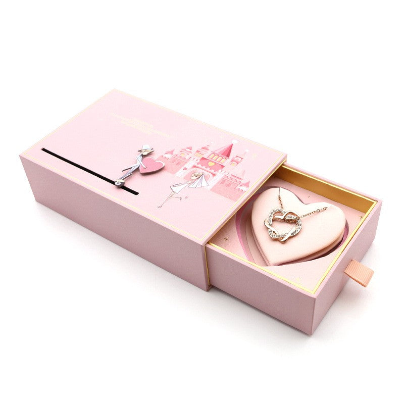 Love Castle Jewelry Box - Elegant Ring & Necklace Storage Organizer for Women | Perfect for Gifts, Travel & Home Decor