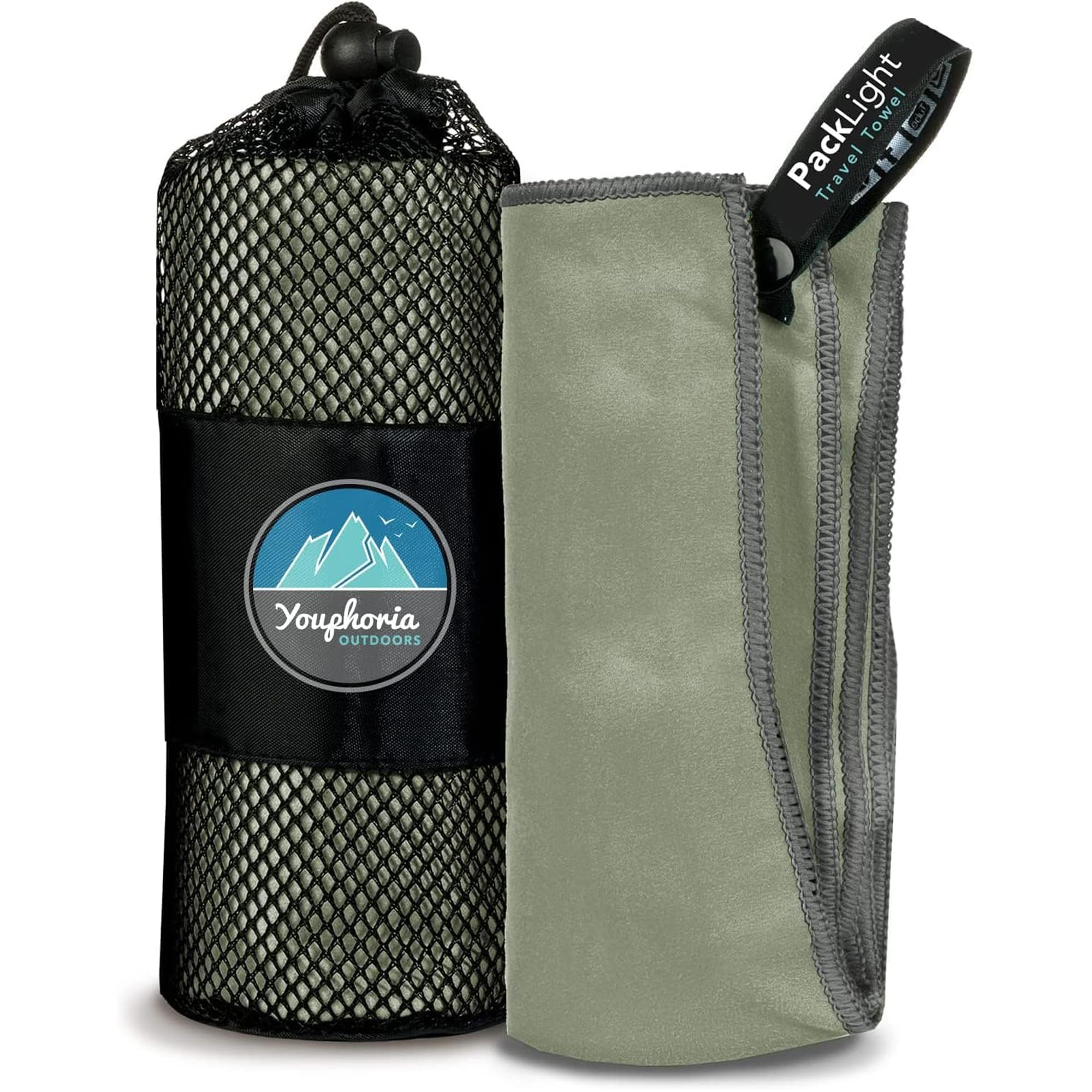 Youphoria Microfiber Travel Towel - Ultra Lightweight & Fast Drying Quick Dry Towel for Camping, Beach, Backpacking, Hiking, Gym & Yoga | Perfect for Outdoor Adventures & Travel Essentials