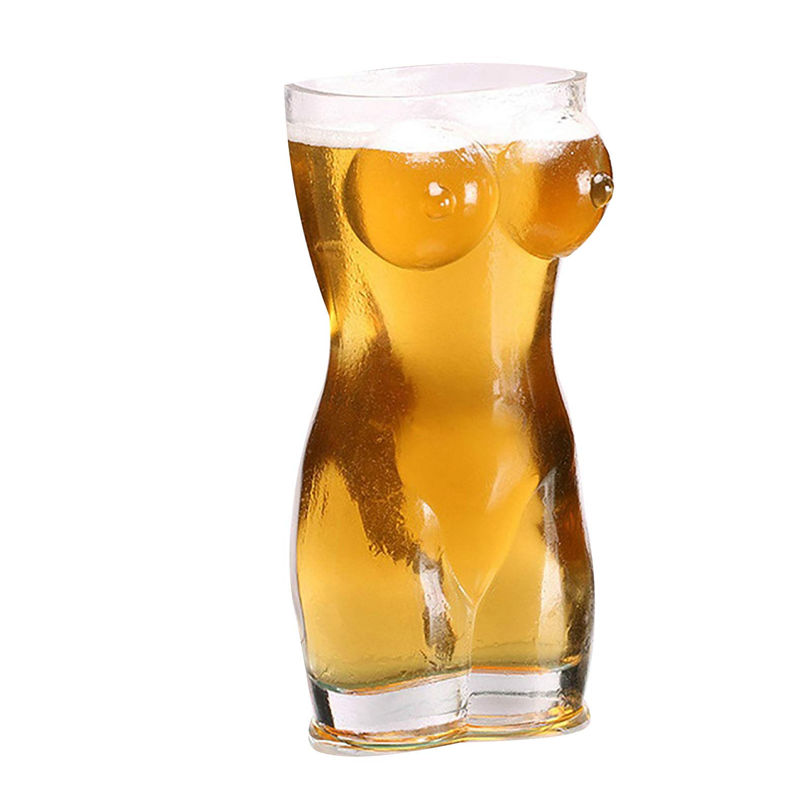 Elegant Clear Glass Wine Cups - Unique Body Shaped Bar Glasses for Cocktails & Champagne - Perfect for Romantic Dinners, Bachelorette Parties & Gift Giving