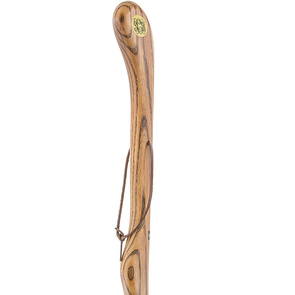 Handcrafted Brown Ash Riverbend Hiking Staff - Personalized Engraving for Outdoor Enthusiasts | Perfect for Hiking, Trekking & Walking Sticks | Durable Wooden Walking Cane for Men & Women