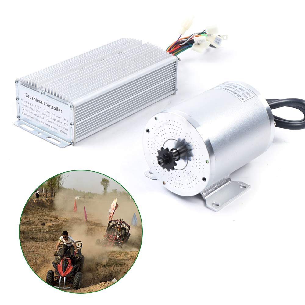 72V 3000W Brushless DC Motor Kit - High Speed 4900RPM Electric Scooter Motor with Speed Controller for E-Bikes, Scooters & Mini Cars | Perfect for Commuting, Off-Road Adventures & DIY EV Projects