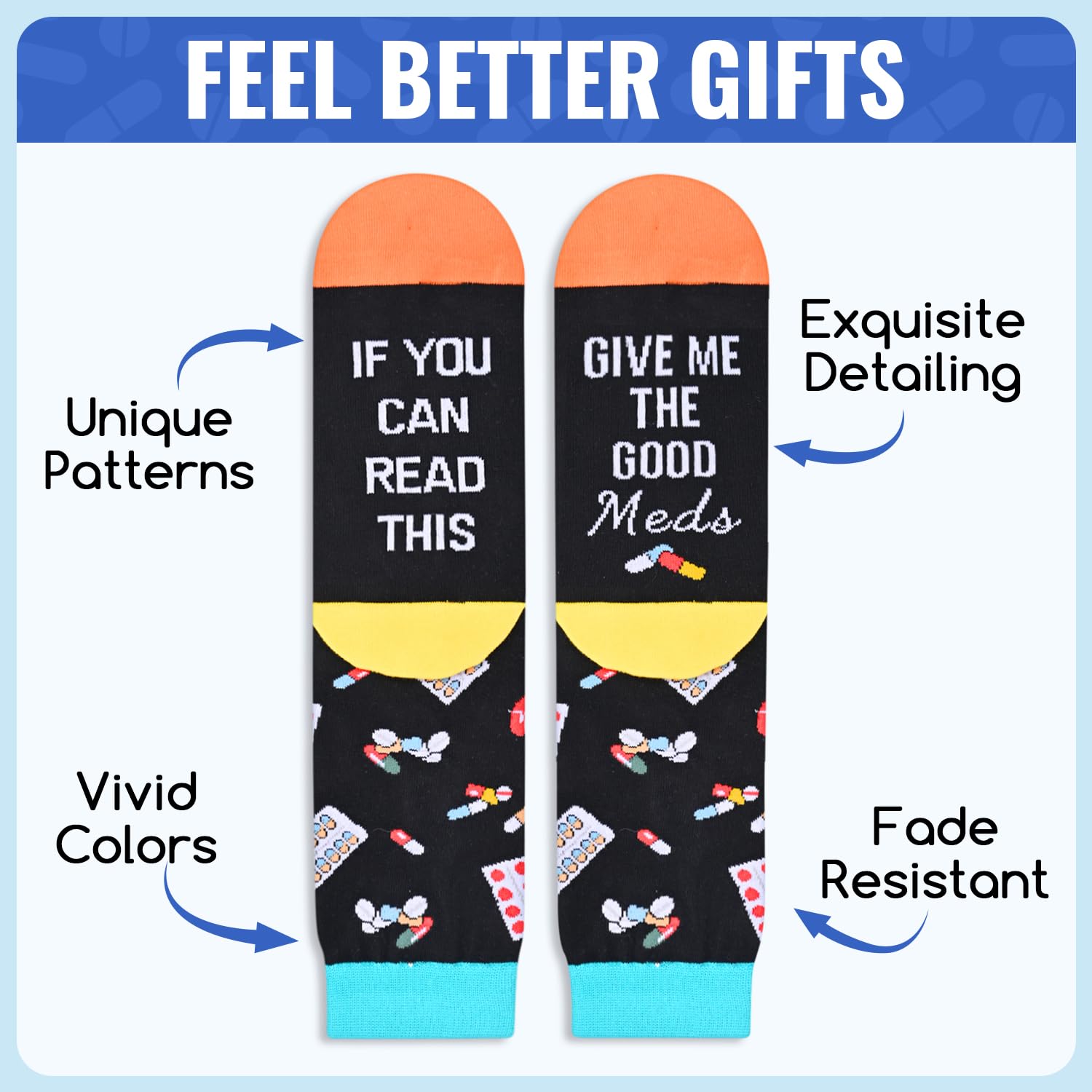 HappyPop Get Well Soon Gifts for Women & Men - Thoughtful Post-Surgery & Chemotherapy Recovery Socks - Comfortable Hospital Stay & Home Healing Gifts