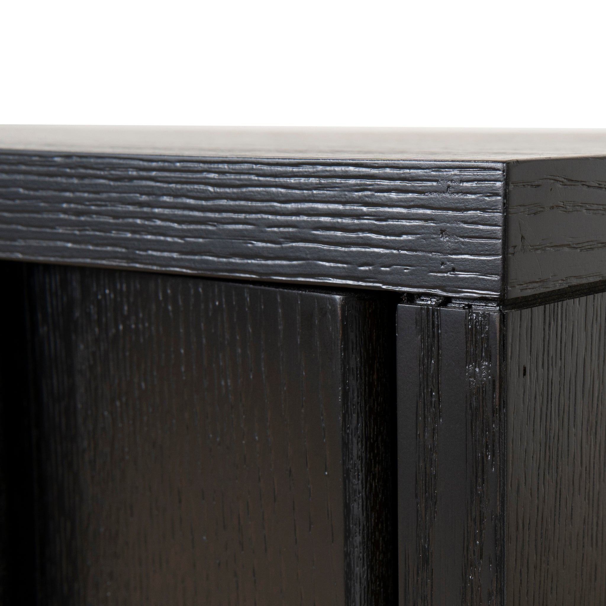 2m Buffet Unit - Textured Espresso Black Sideboard for Dining Room | Modern Kitchen Storage Cabinet | Perfect for Entertaining & Home Organization