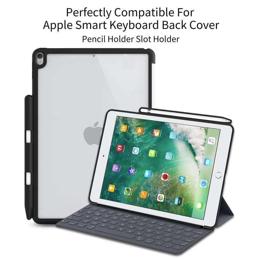 Apple iPad 5/6 Generation Shockproof Case with Built-in Pencil Holder - Ultra Slim Hard PC Protective Cover for School, Work & Travel
