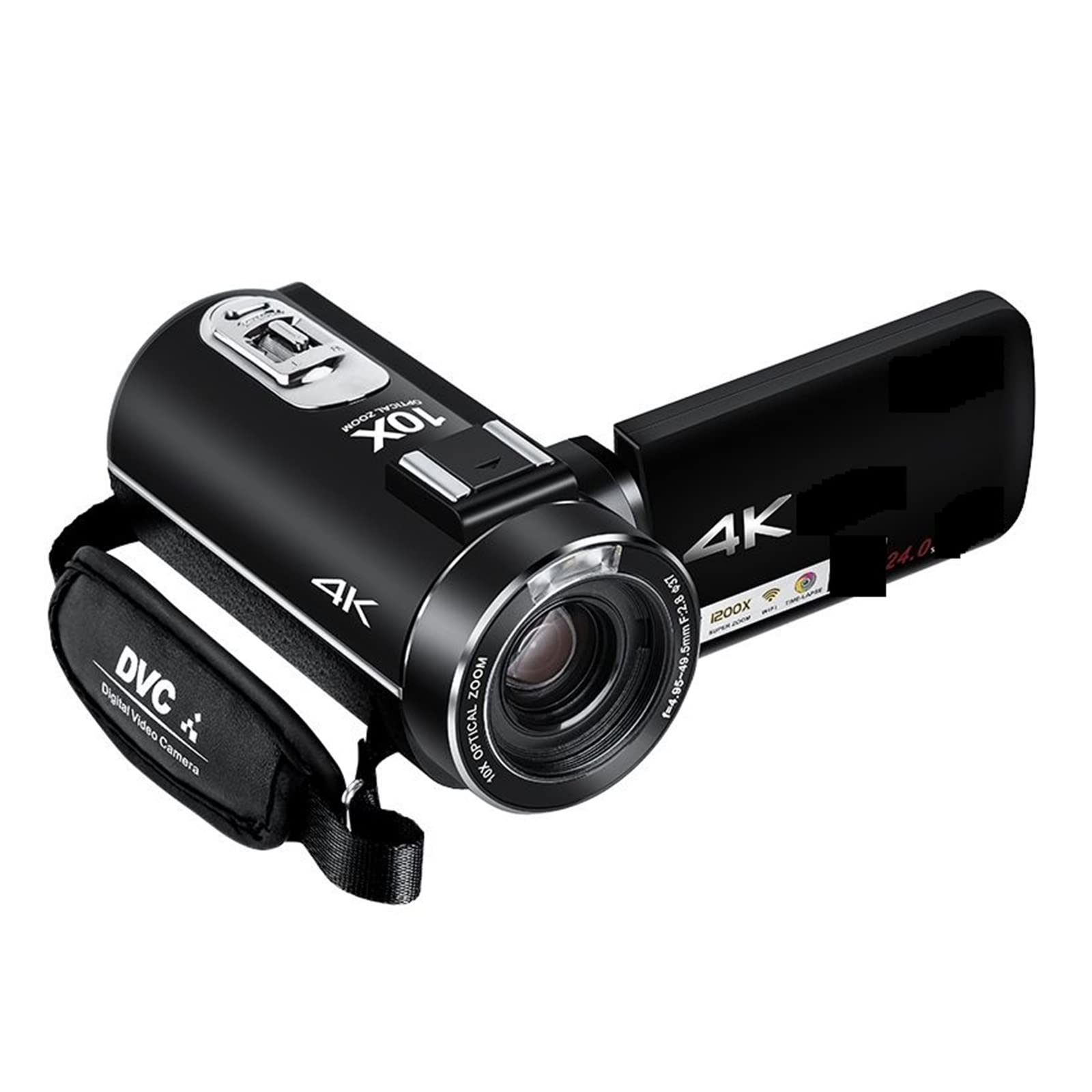BODORME 4K Vlog Camera with 10X Optical Zoom - Full HD Video Recorder & Camcorder for YouTube, Travel, and Professional Blog Filming (Standard)