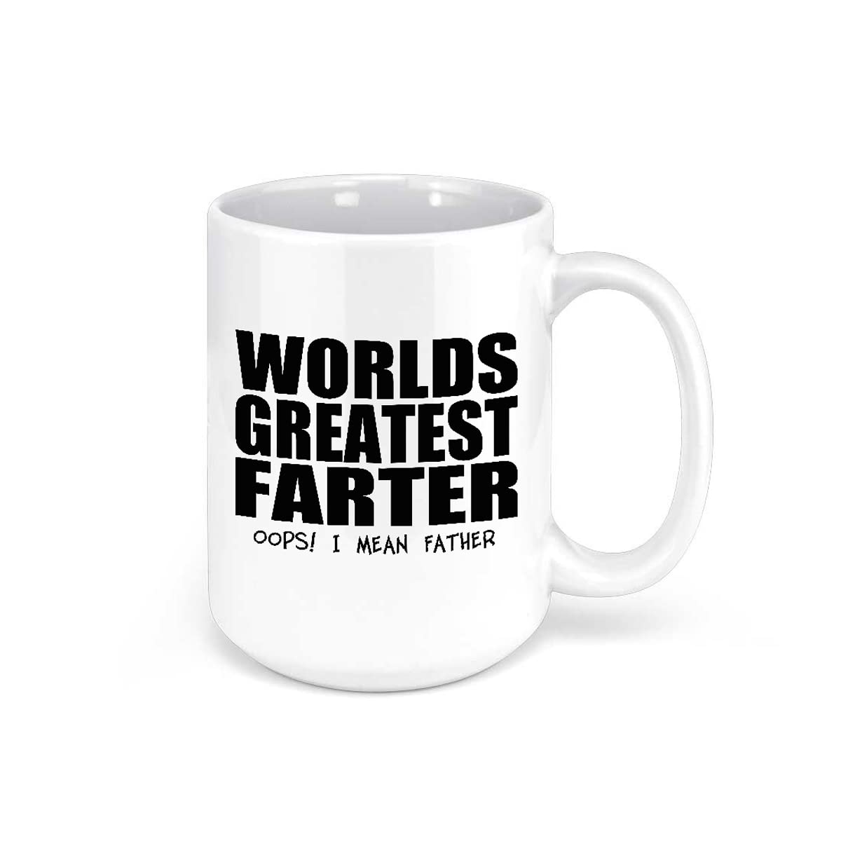 World's Greatest Dad Coffee Mug - 15oz Funny Tea Cup for Father's Day, Mother's Day, Birthday, Christmas & Valentine's Gifts - Perfect Present for Dad, Mom, Daughter & Kids - Ideal for Office, Home & Travel Use