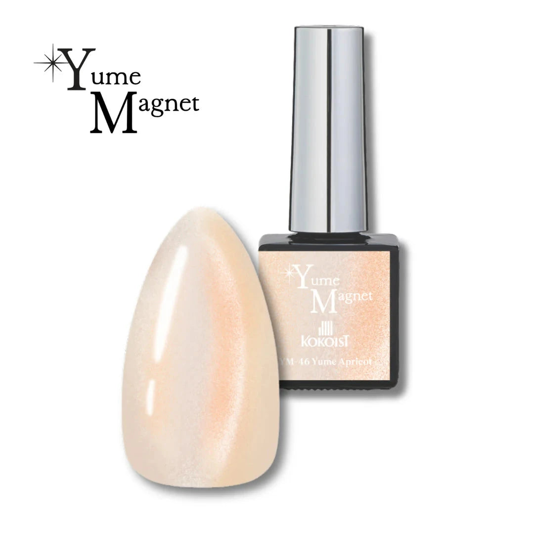Kokoist Yume Magnet YM 46 Yume Apricot Nail Gel Polish - Long Lasting Japanese Nail Art Gel for Salon & Home Manicure - Perfect for Bridal, Party & Special Occasion Nails