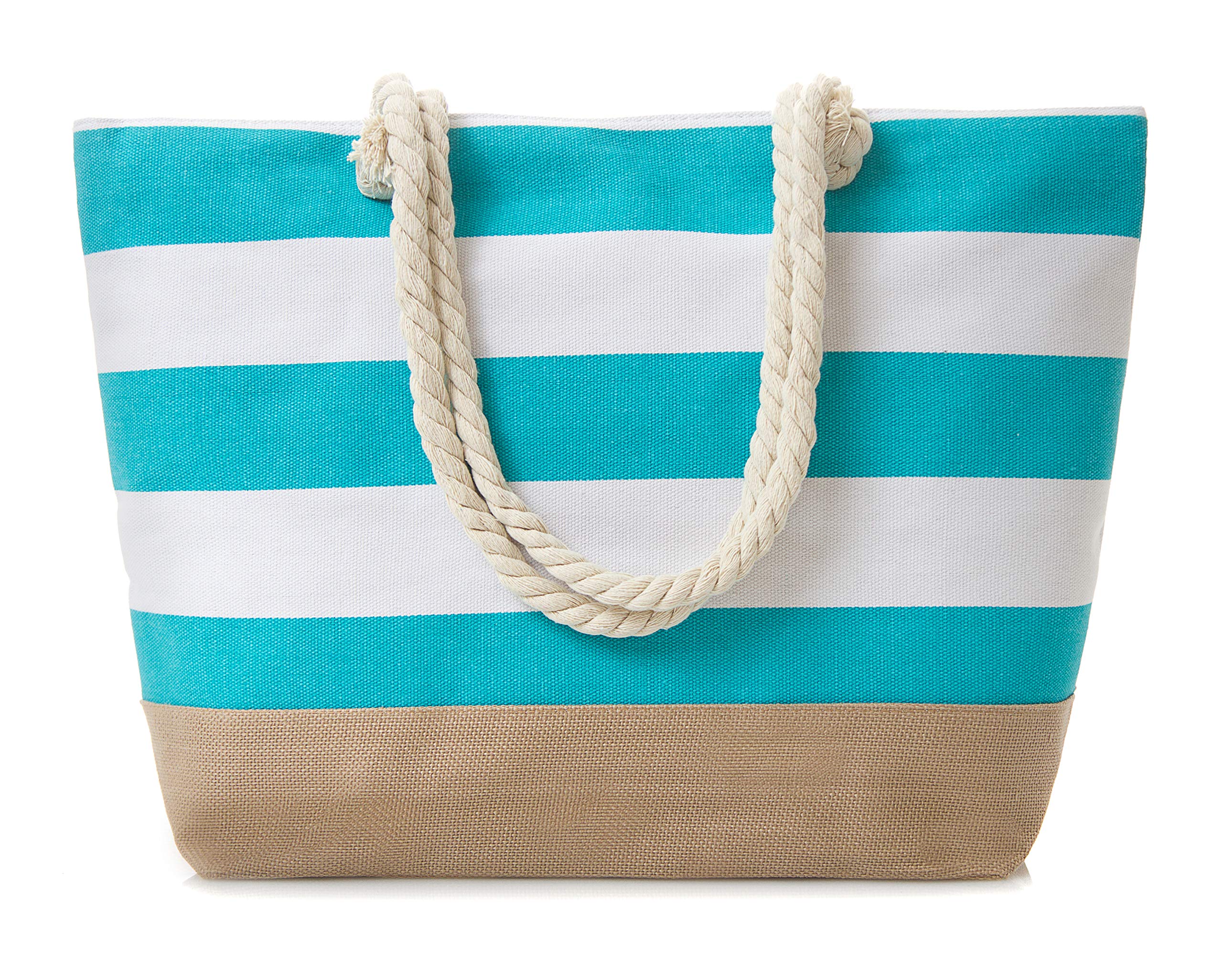 Durable Waterproof Tote Bag for Women - Large Travel Beach Bag with Zipper Pockets - Perfect for Shopping, Gym, Work & Vacation Essentials