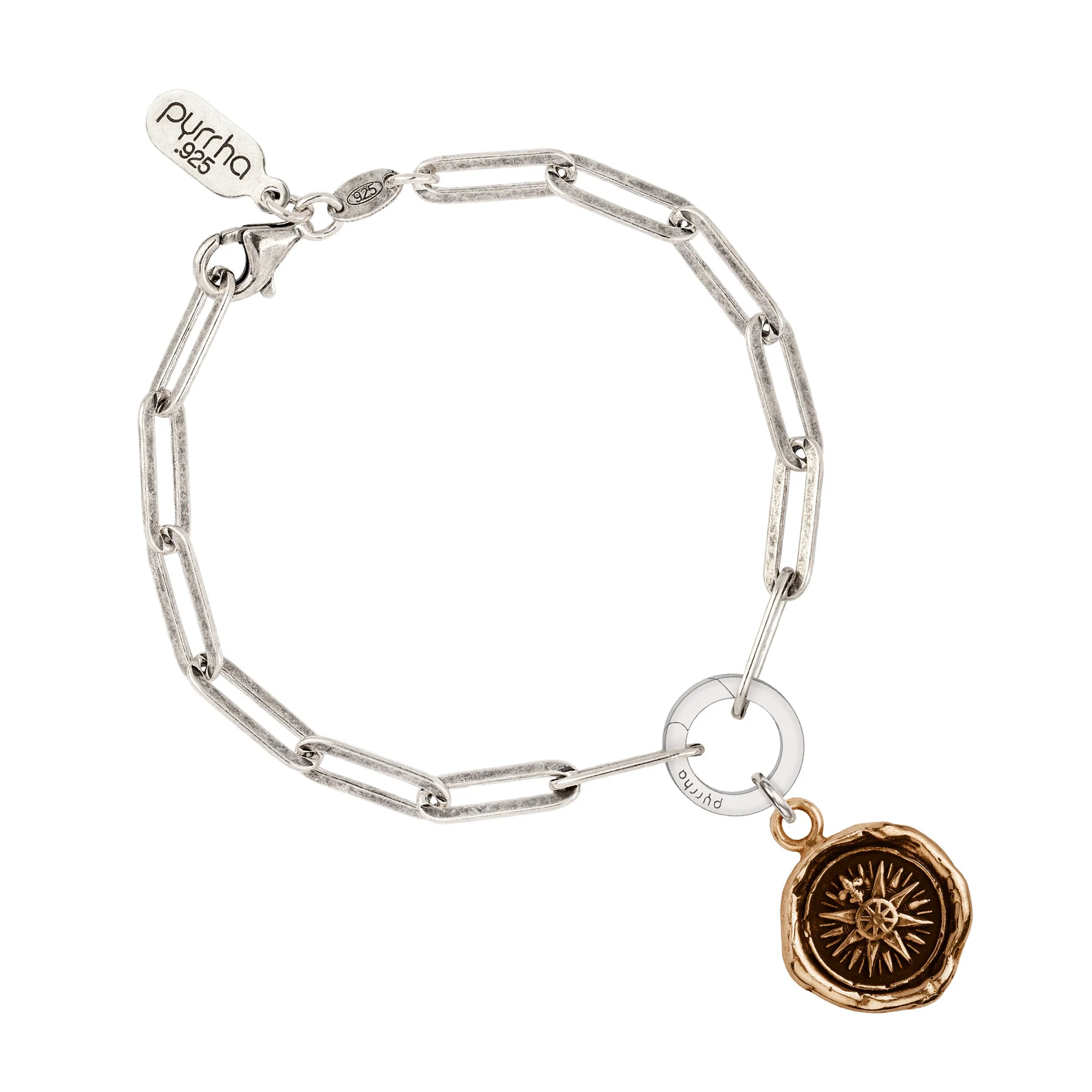 Stylish Direction Paperclip Chain Bracelet for Women - Trendy Minimalist Jewelry for Everyday Wear & Layering