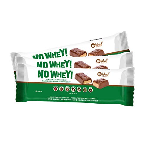 No Whey Foods - Vegan Chocolate Candy Bars with Nougat & Caramel (3 Pack) - Dairy Free, Peanut Free, Nut Free, Soy Free, Gluten Free Snacks - Perfect for School Lunches, Road Trips & Allergy-Friendly Treats