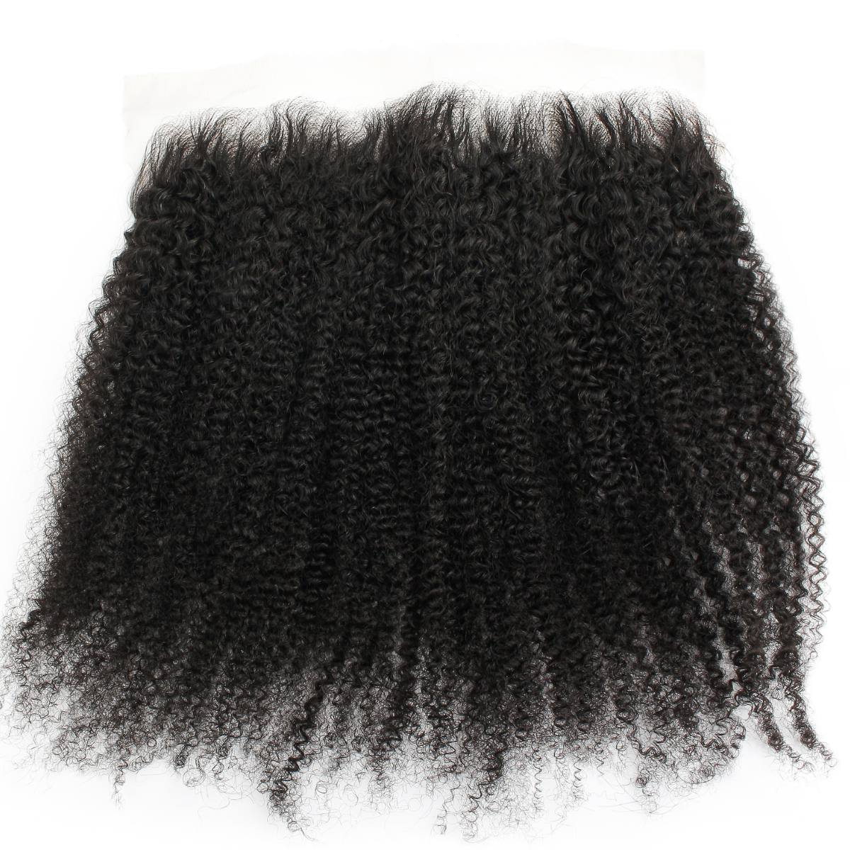13x6 HD Lace Frontal Human Hair Wig - Afro Kinky Curly Brazilian Hair with Bleached Knots & Pre-Plucked Hairline for Black Women | Perfect for Daily Wear, Parties & Special Occasions