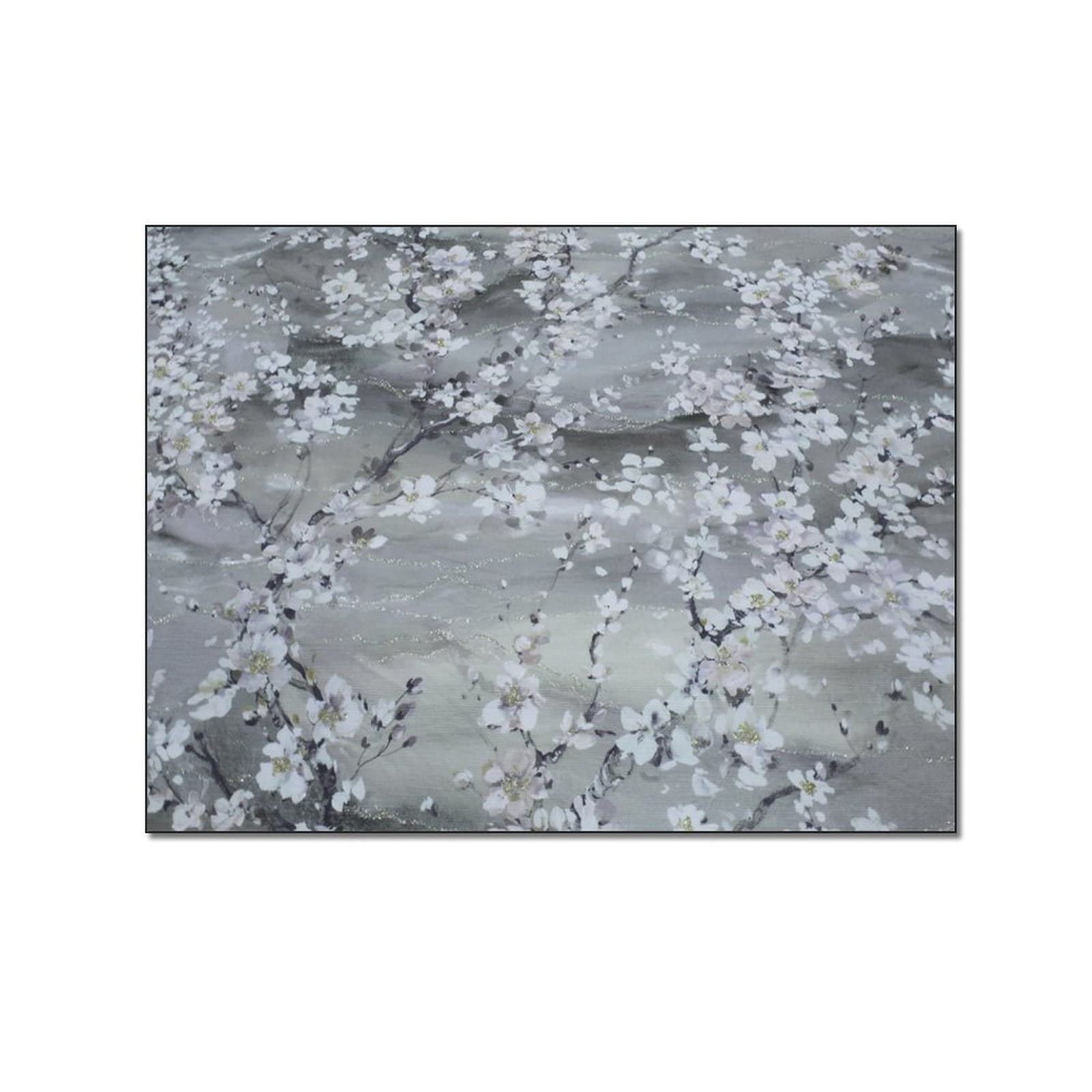 Custom Landscape White Flower Canvas Poster - Aesthetic Wall Art for Bedroom & Living Room Decor, Abstract Wallpaper, Home Office, Dorm Room & Studio Wall Decor