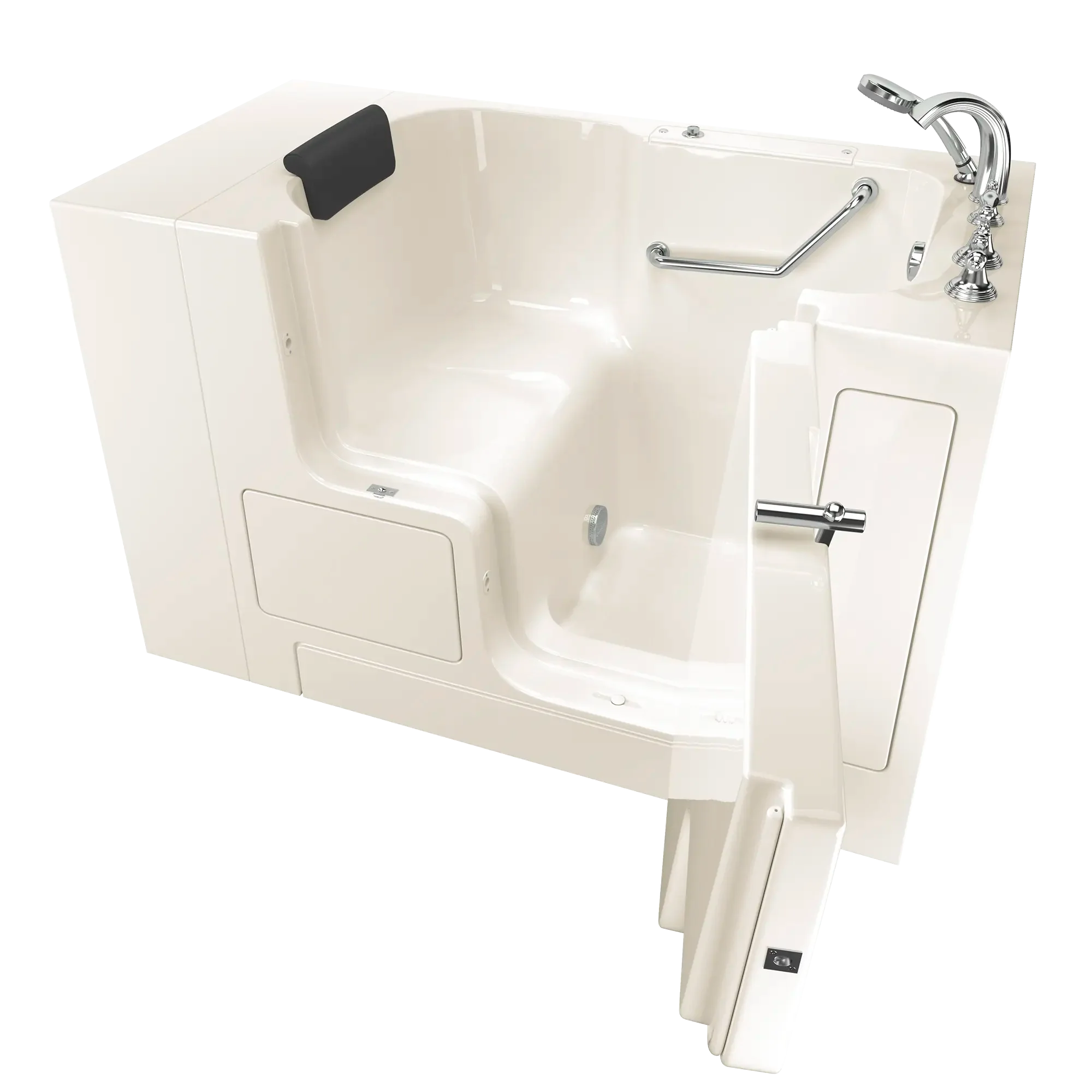 Premium 32 x 52 Inch Gelcoat Walk-In Bathtub with Soaker System & Right Hand Drain - Non-Slip Soaking Tub for Elderly & Mobility Assistance - Perfect for Relaxation & Hydrotherapy at Home